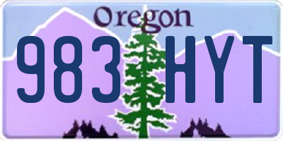 OR license plate 983HYT