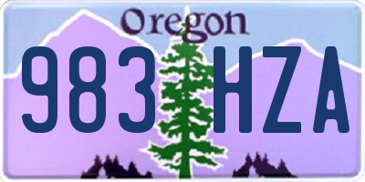 OR license plate 983HZA