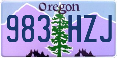 OR license plate 983HZJ