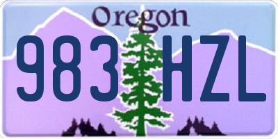 OR license plate 983HZL