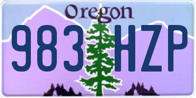OR license plate 983HZP