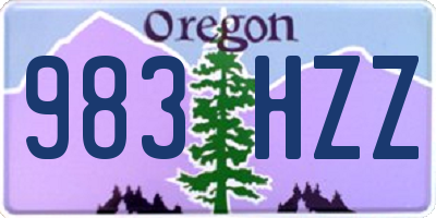 OR license plate 983HZZ