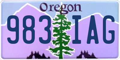 OR license plate 983IAG