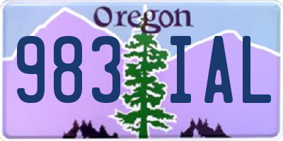 OR license plate 983IAL