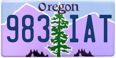 OR license plate 983IAT
