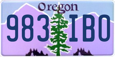 OR license plate 983IBO