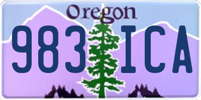 OR license plate 983ICA