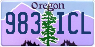OR license plate 983ICL