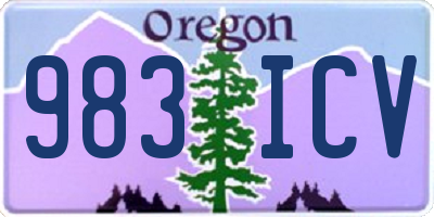 OR license plate 983ICV