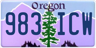 OR license plate 983ICW