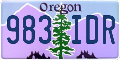 OR license plate 983IDR