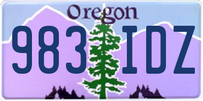 OR license plate 983IDZ