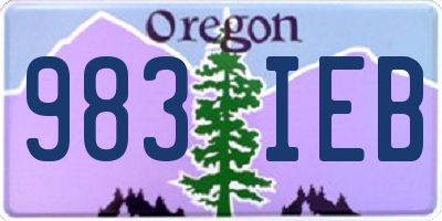 OR license plate 983IEB