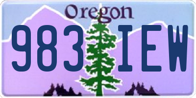 OR license plate 983IEW