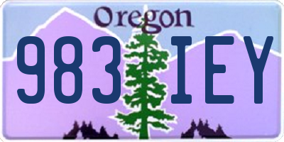 OR license plate 983IEY