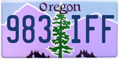 OR license plate 983IFF