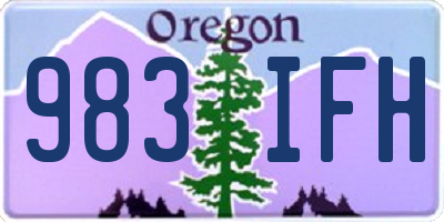 OR license plate 983IFH