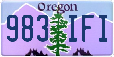 OR license plate 983IFI