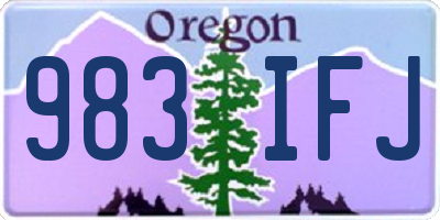 OR license plate 983IFJ