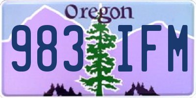 OR license plate 983IFM