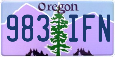 OR license plate 983IFN