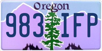 OR license plate 983IFP