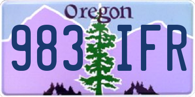 OR license plate 983IFR