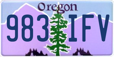 OR license plate 983IFV