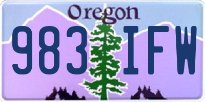 OR license plate 983IFW