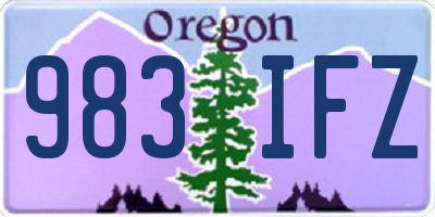 OR license plate 983IFZ