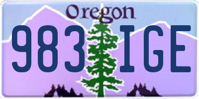 OR license plate 983IGE