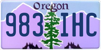 OR license plate 983IHC