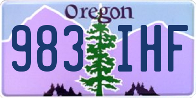 OR license plate 983IHF