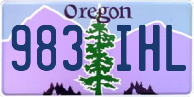 OR license plate 983IHL