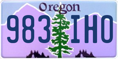 OR license plate 983IHO
