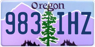 OR license plate 983IHZ