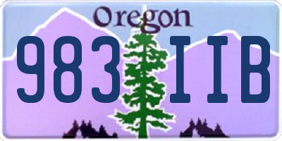 OR license plate 983IIB