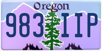 OR license plate 983IIP