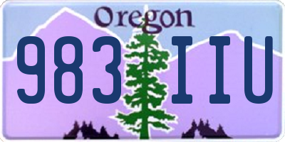OR license plate 983IIU