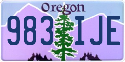 OR license plate 983IJE