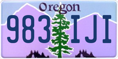 OR license plate 983IJI