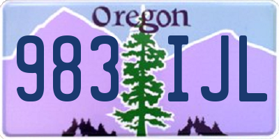 OR license plate 983IJL