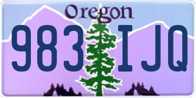 OR license plate 983IJQ