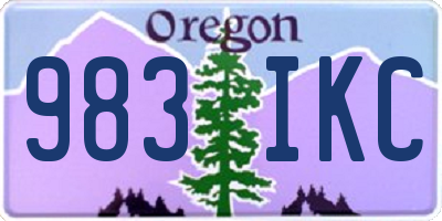 OR license plate 983IKC