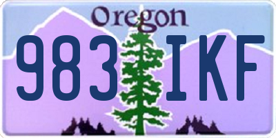 OR license plate 983IKF