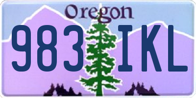 OR license plate 983IKL
