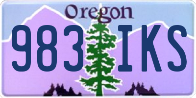 OR license plate 983IKS