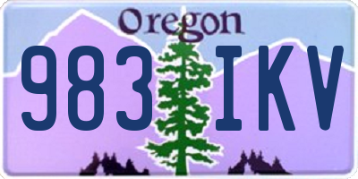 OR license plate 983IKV