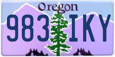OR license plate 983IKY