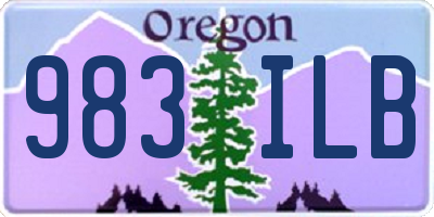 OR license plate 983ILB